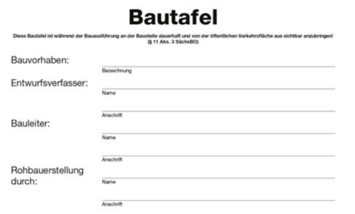 Bautafel-Teaser